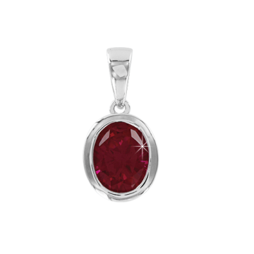 Silver pendant with cubic zirconia 
