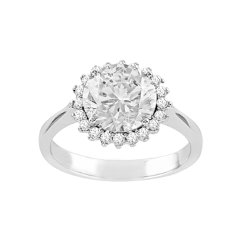 Silver ring with zirconia 