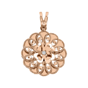 Anhänger aus Rotgold 585 mit Zirkonia 