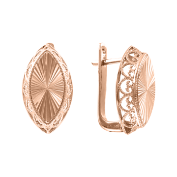 Серьги из красного золота 585 пробы 