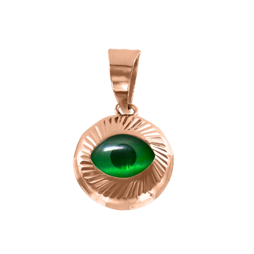Pendant in red gold of 585 assay value 