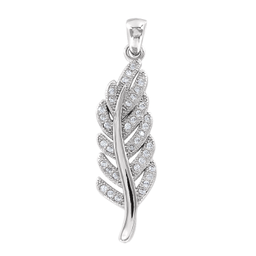 Серебряная подвеска 925 пробы. Вставка: Фианиты 