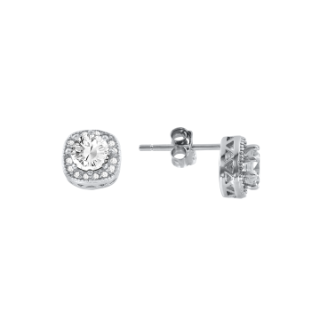 Silver earrings with zirconia 