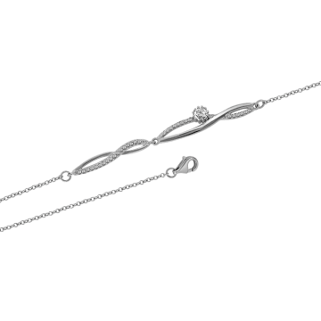Silver bracelet with cubic zirconia 