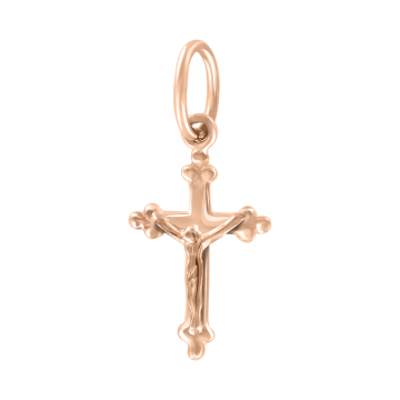 Kreuz Anhänger aus Rotgold 585° 