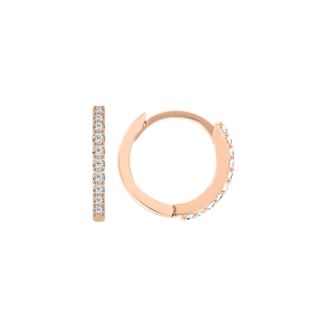 Ringohrringe  aus Rotgold 585° mit Zirkonia 