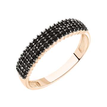 Damenring aus Rotgold 585° mit Zirkonia 