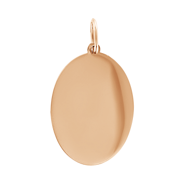 Pendant in red gold of 585 assay value 