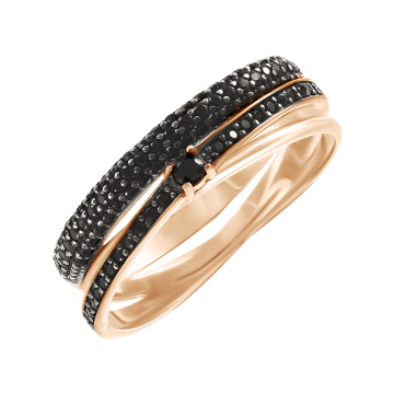 Damenring aus Rotgold 585° mit Zirkonia 
