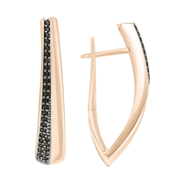 Ohrhänger aus Rotgold 585° mit Zirkonia 