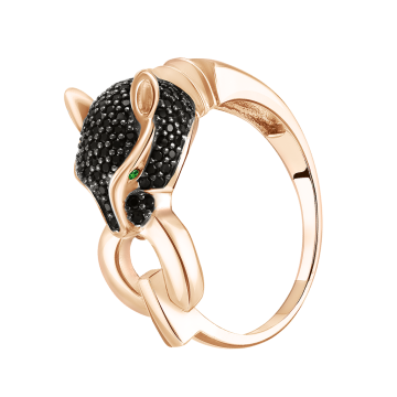 Damenring aus Rotgold 585° mit Zirkonia 