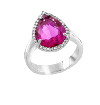 Silver ring with zirconia 