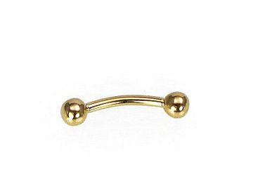 Goldenes Piercing für die Augenbraue 