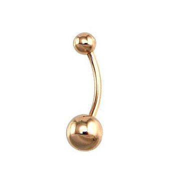 Goldenes Piercing für die Bauchnabel 