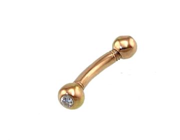 Goldenes Piercing für die Augenbraue 