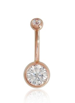 Goldenes Piercing für die Bauchnabel 