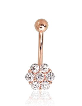 Goldenes Piercing für die Bauchnabel 