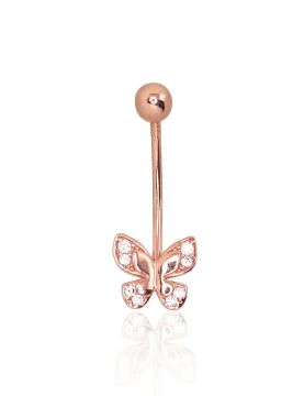 Goldenes Piercing für die Bauchnabel 