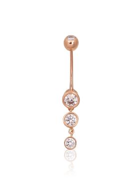 Goldenes Piercing für die Bauchnabel 