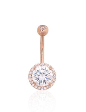 Goldenes Piercing für die Bauchnabel 