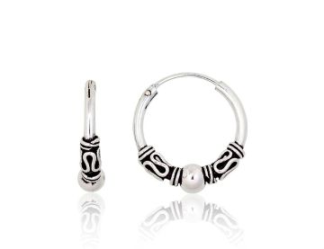 Silver earrings-rings 