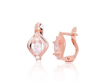 Silver earrings with 'english' lock 