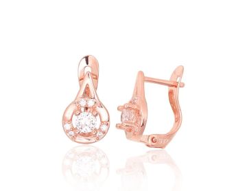 Silver earrings with 'english' lock 