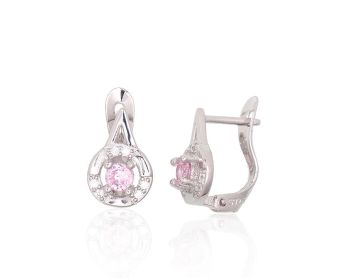 Silver earrings with 'english' lock 