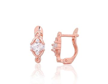 Silver earrings with 'english' lock 