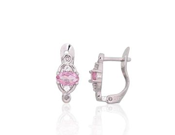Silver earrings with 'english' lock 