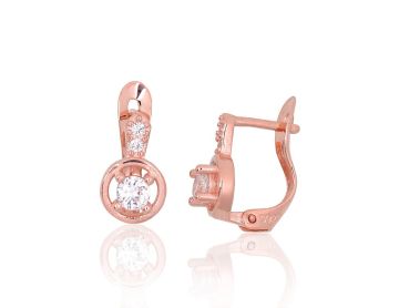 Silver earrings with 'english' lock 