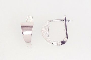 Silver earrings with 'english' lock 