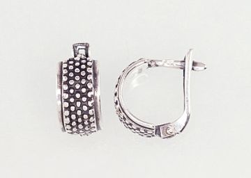 Silver earrings with 'english' lock 