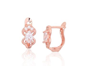 Silver earrings with 'english' lock 