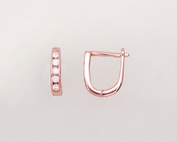 Silver earrings with 'english' lock 