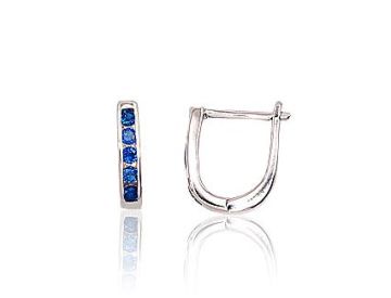 Silver earrings with 'english' lock 