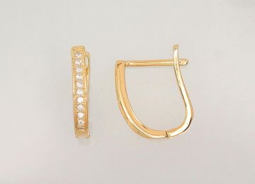 Silver earrings with 'english' lock 