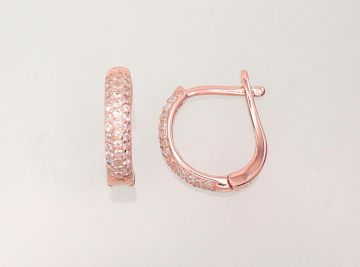 Silver earrings with 'english' lock 