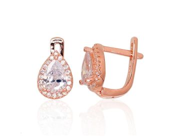 Silver earrings with 'english' lock 