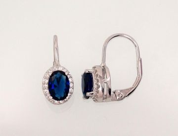 Silver earrings with 'english' lock 