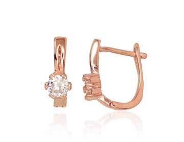 Silver earrings with 'english' lock 