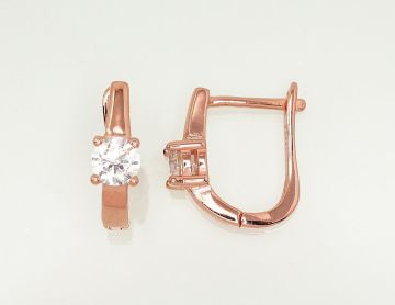 Silver earrings with 'english' lock 
