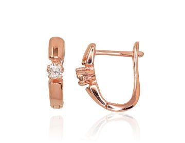 Silver earrings with 'english' lock 