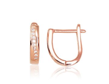 Silver earrings with 'english' lock 