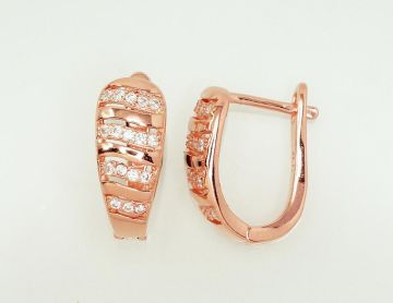 Silver earrings with 'english' lock 