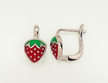 Silver earrings with 'english' lock 2.5