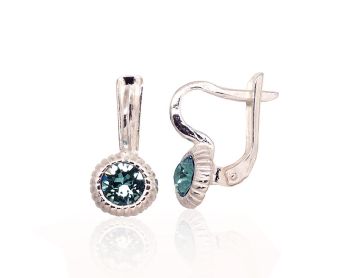 Silver earrings with 'english' lock 