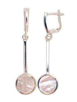 Silver earrings with 'english' lock 