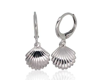Silver earrings with 'english' lock 
