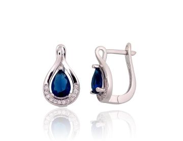 Silver earrings with 'english' lock 